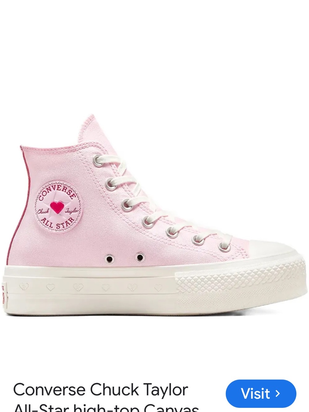 Converse Chuck Taylor All Star High-Top Sneaker Y2K Heart ❤️